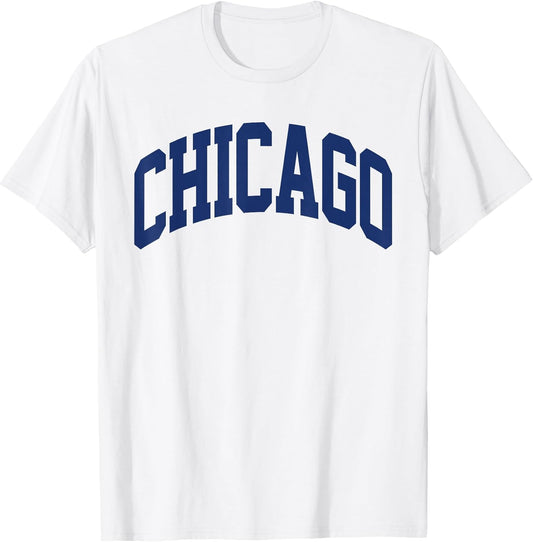 Retro Chicago Throwback Classic Chicago Men Women Blue