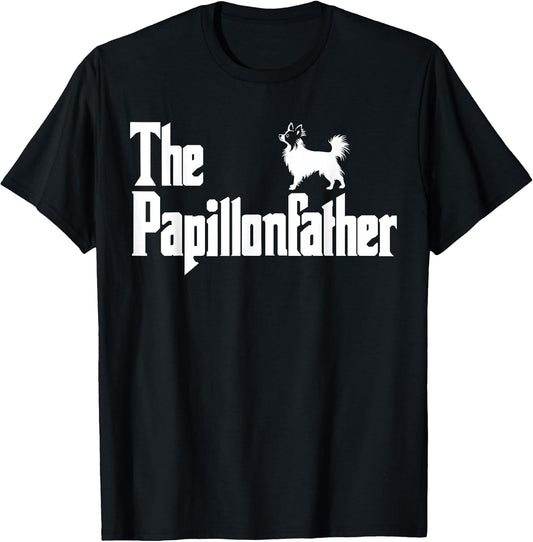 The PapillonFather Funny Papillon Dog Dad Men