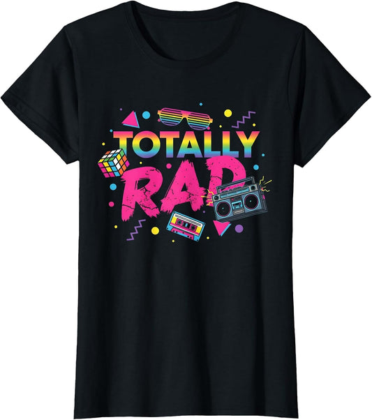 Retro 80s Vibe Typography Party Totally Rad Throwback