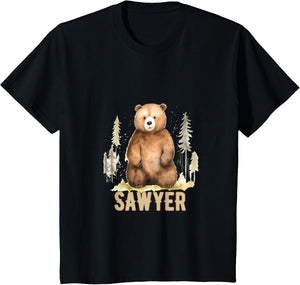 Kids Woodland Bear Forest Animals Personalized Sawyer