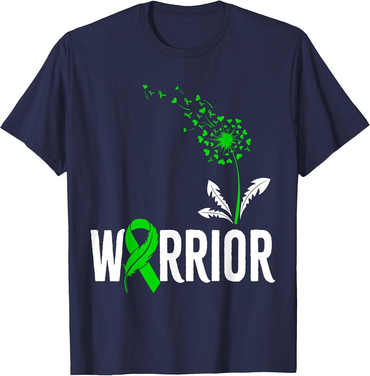Green Awareness Ribbon Support Kidney Disease Warrior