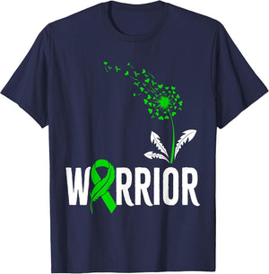 Green Awareness Ribbon Support Kidney Disease Warrior