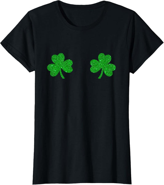 St Patricks Day Green Tits Clover Irish Shamrock Boobs Women