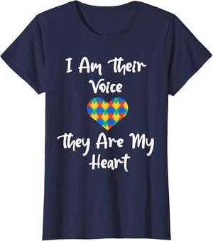 I Am Their Voice They are My Heart Fun Autism Teacher