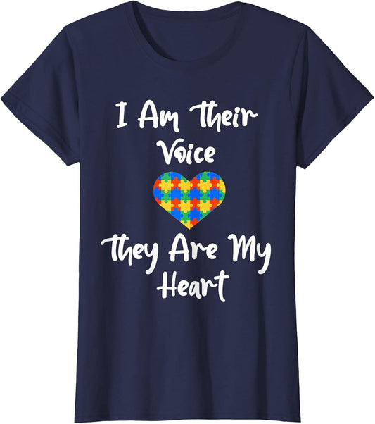 I Am Their Voice They are My Heart Fun Autism Teacher