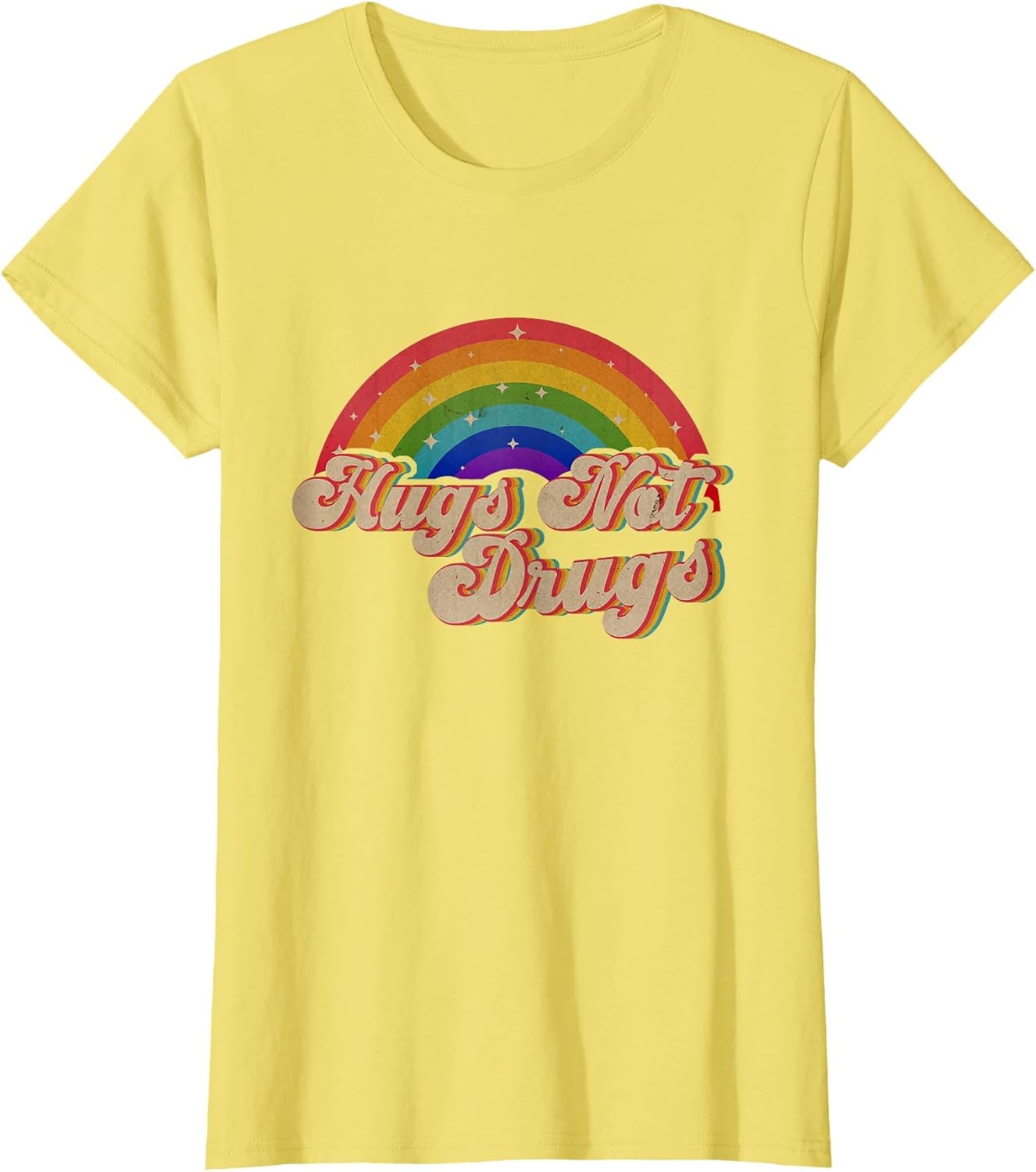Narcotics Anonymous Hugs Not Drugs AA NA Sobriety Rainbow