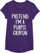 Pretend I'm A Purple Crayon Family Halloween Party Costume