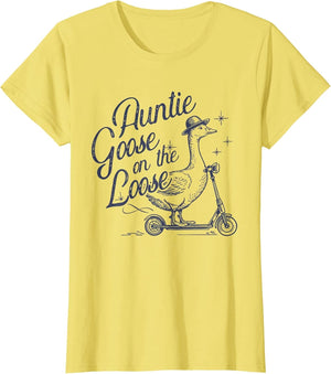 Auntie Goose on The Loose Funny Scooter Animal Retro