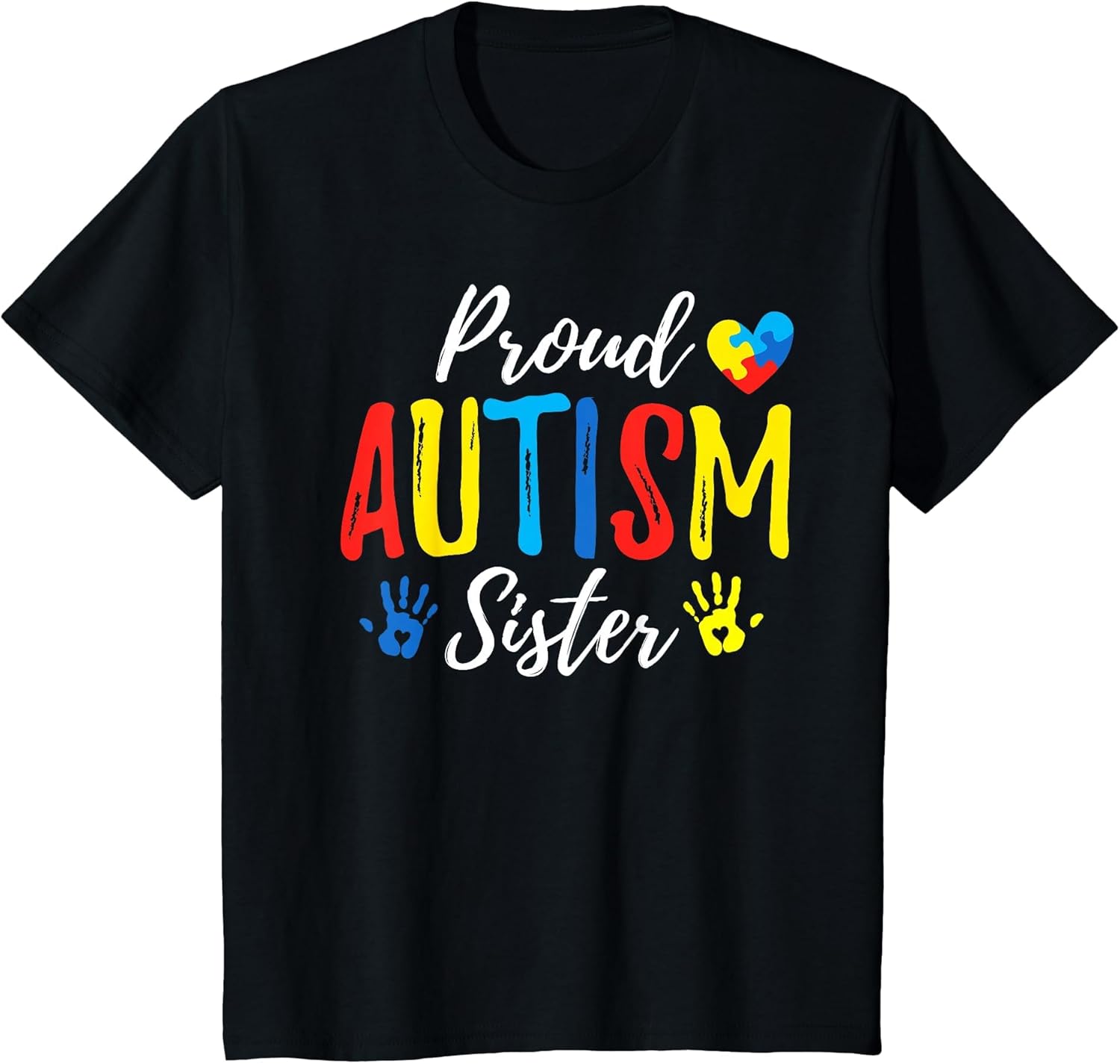 Proud Sister Autism Awareness Family Matching Shirt