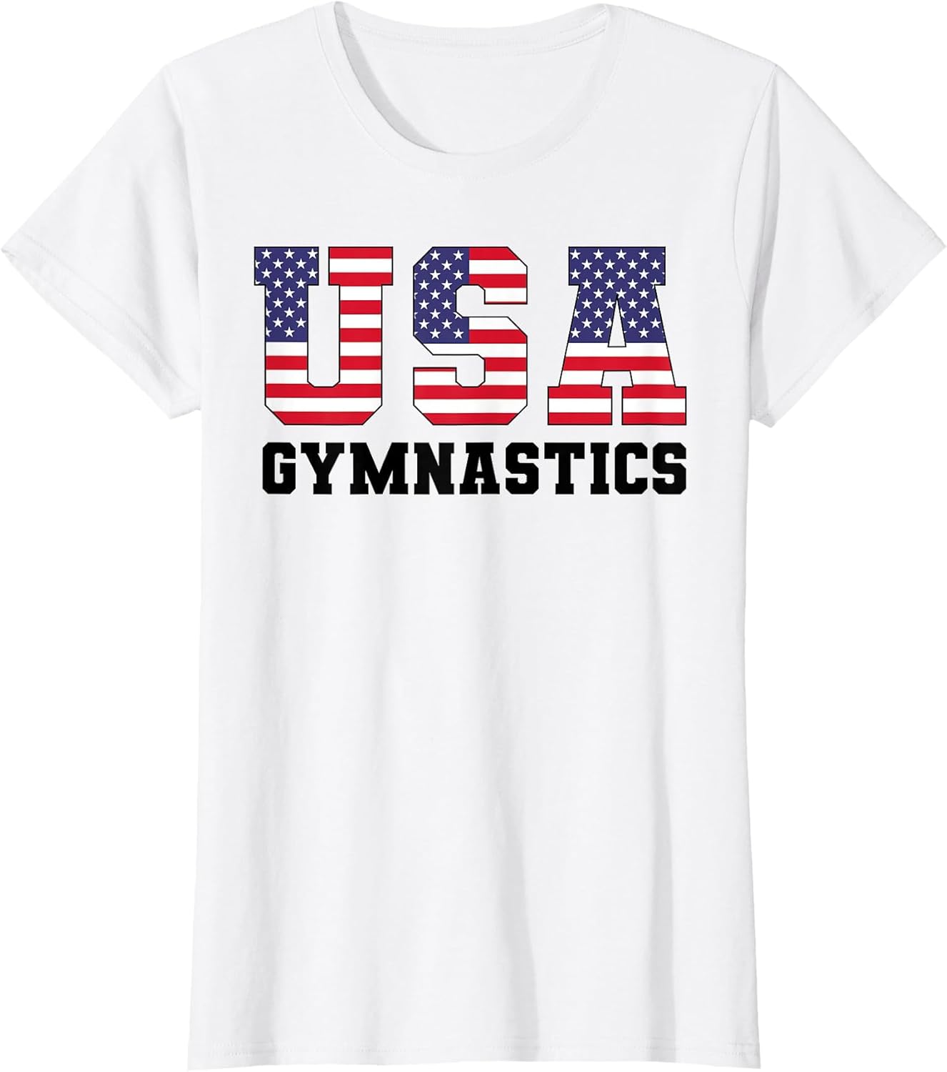 Gymnast Gymnastics USA American Flag 4th of July Girls Boys
