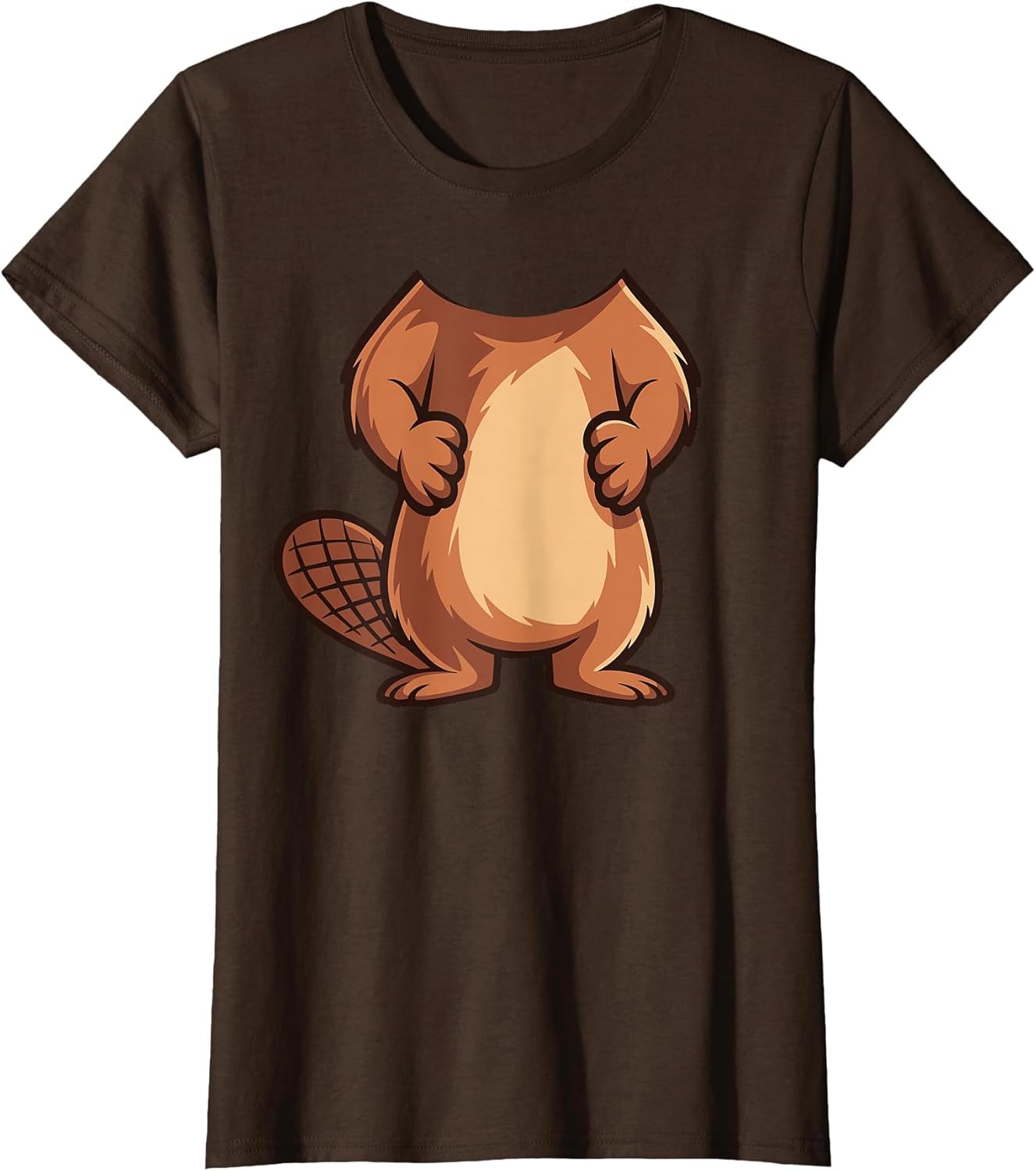Beaver Shirt Adult Kids Men Women Brown Beaver Costume