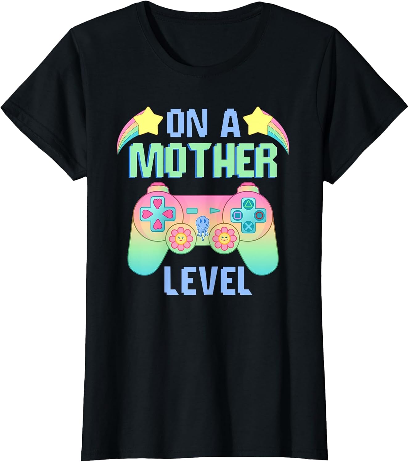 Funny Mothers Day On A Mother Level Gamer Mom Retro Gaming