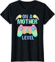 Funny Mothers Day On A Mother Level Gamer Mom Retro Gaming