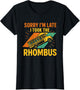 Sorry I’m Late I Took The Rhombus Funny Geometry Math Bus