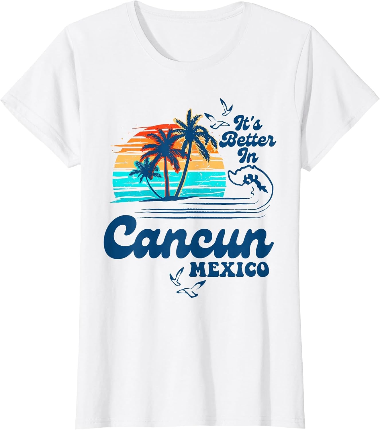 Cancun Mexico Beach Summer Vacation Retro Vintage 80's 70's
