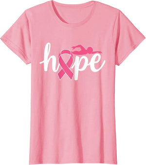 Swimming Breast Cancer Awareness Month Pink Ribbon