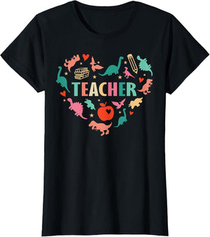 Kindergarten Teacher Dinosaur Heart Love Dino Teachersaurus