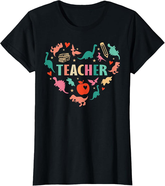 Kindergarten Teacher Dinosaur Heart Love Dino Teachersaurus