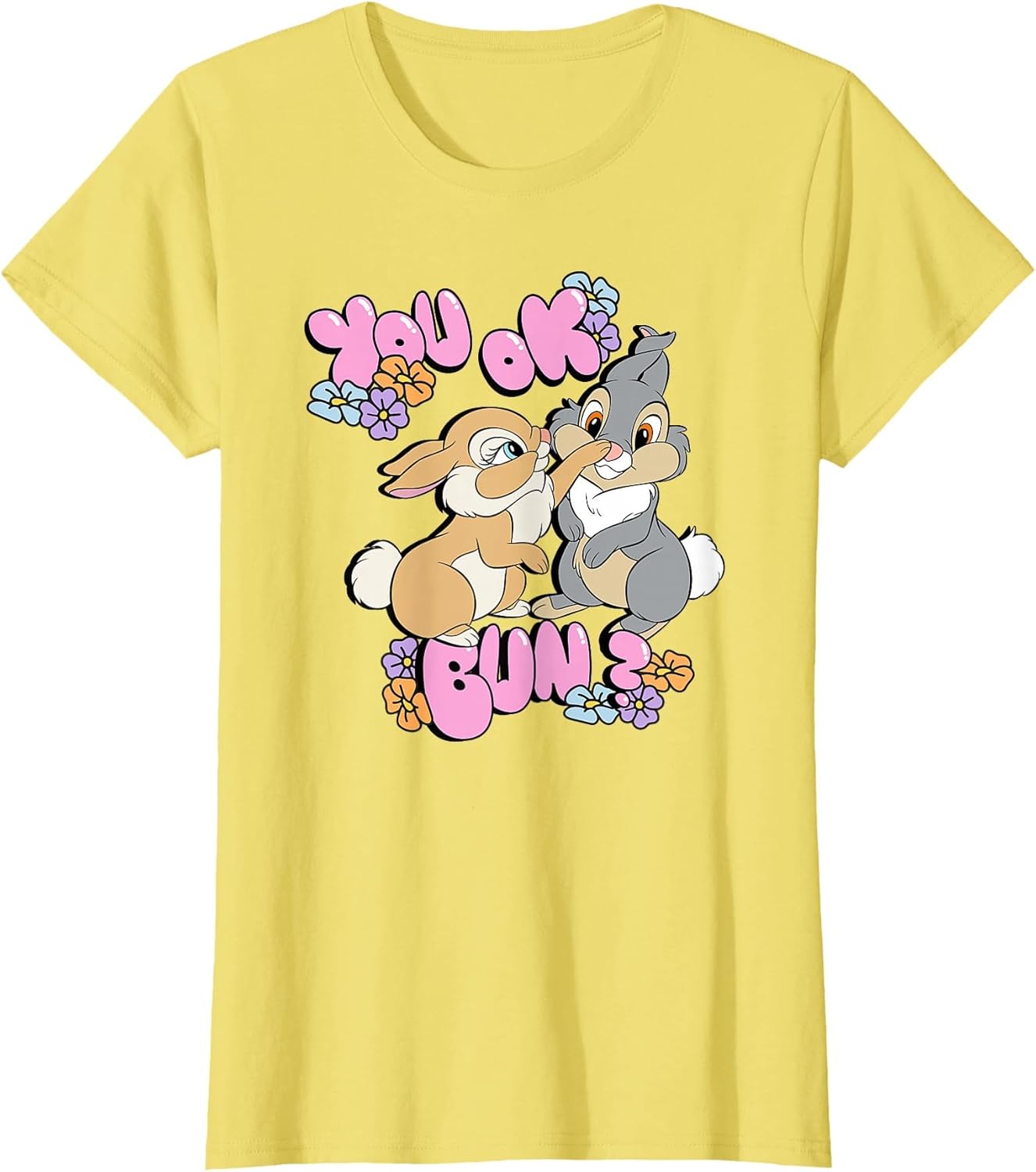 Disney Bambi Your Ok Bunz Thumper Miss Bunny Chest Logo