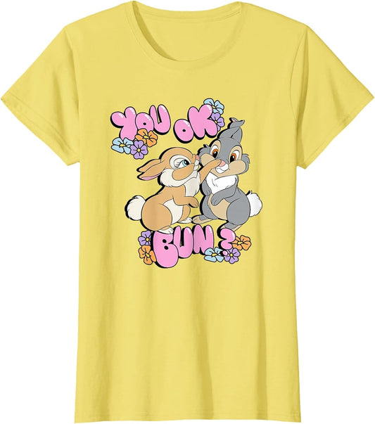 Disney Bambi Your Ok Bunz Thumper Miss Bunny Chest Logo