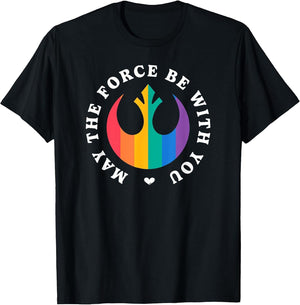 Star Wars Pride Rainbow Rebel Logo May The Force Be With You