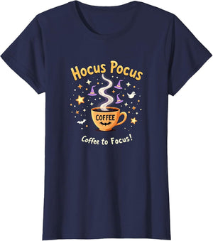Halloween Teacher Shirt - Hocus Pocus I Need Coffee to Focus