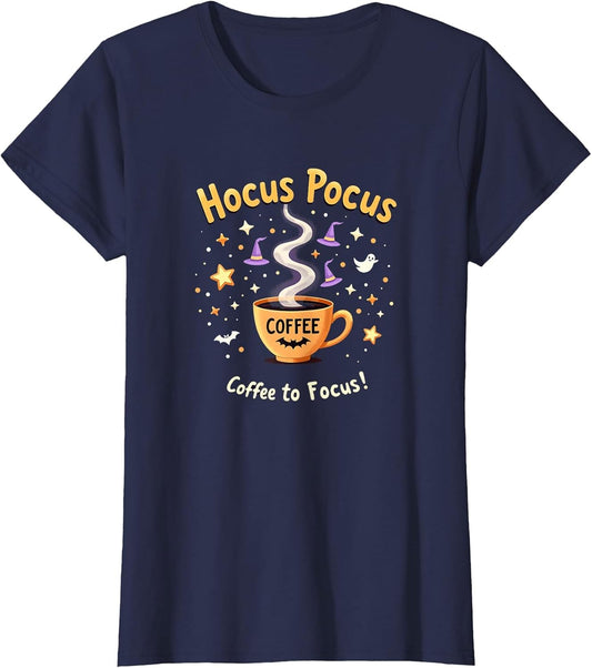 Halloween Teacher Shirt - Hocus Pocus I Need Coffee to Focus