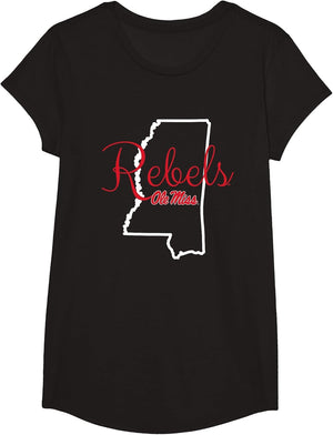 Mississippi Ole Miss Rebels State Logo Officially Licensed