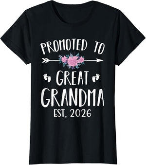 Promoted to Great Grandma Est 2026 New Great Grandmother