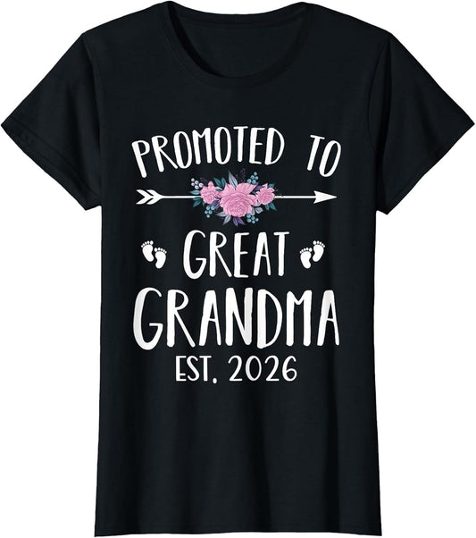 Promoted to Great Grandma Est 2026 New Great Grandmother