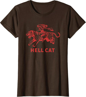 Cowgirl Riding Tiger Hell cat Vintage