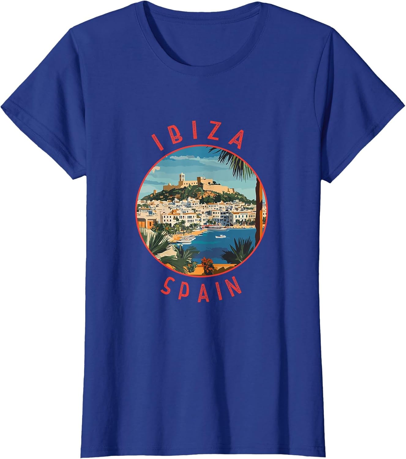 Ibiza Spain Retro Distressed Circle