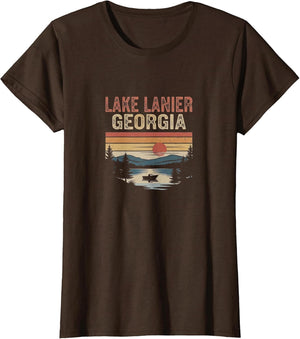 Retro Lake Lanier Georgia Art Design