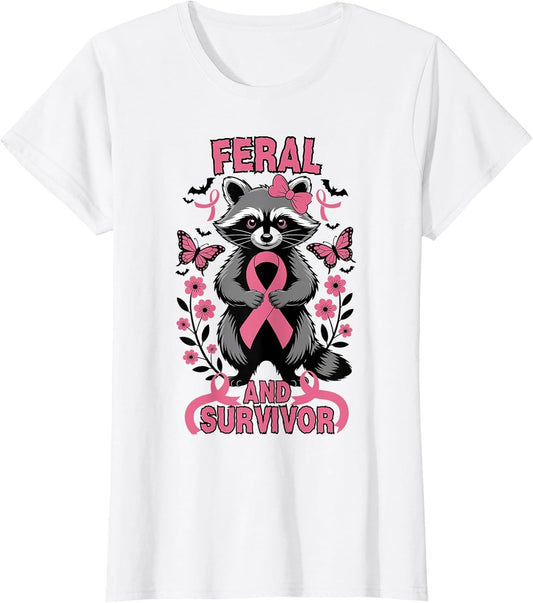 Raccoon Feral and Survivor Halloween Breast Cancer Awareness