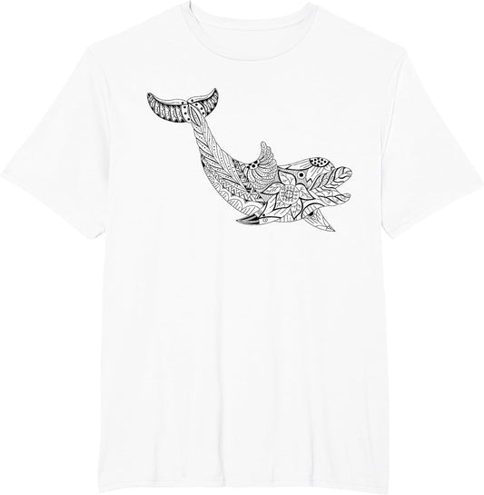 Cute Dolphin to Paint and Color in for Children