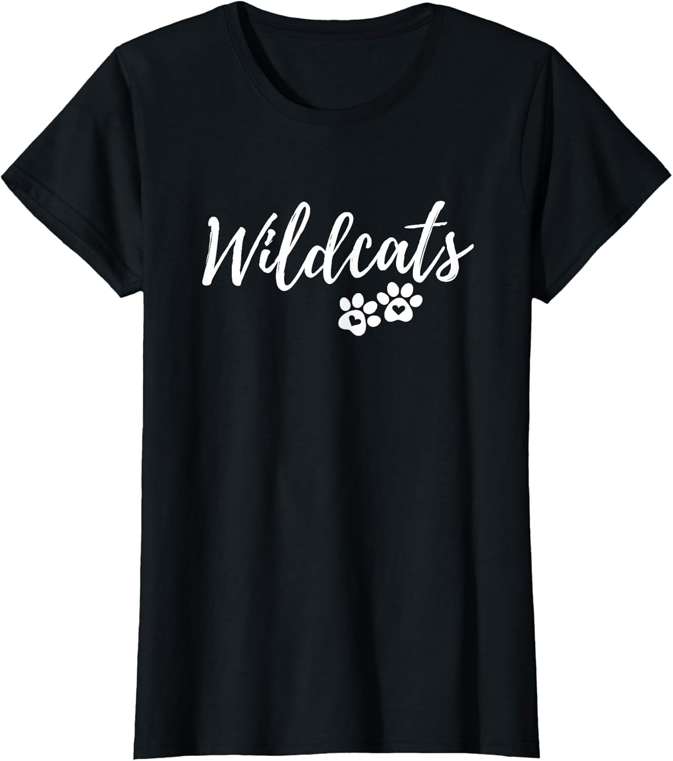 Wildcats - Fancy Script with Heart Paws