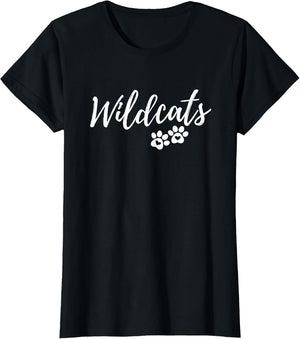 Wildcats - Fancy Script with Heart Paws