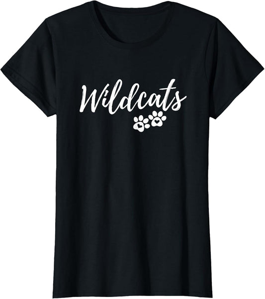 Wildcats - Fancy Script with Heart Paws