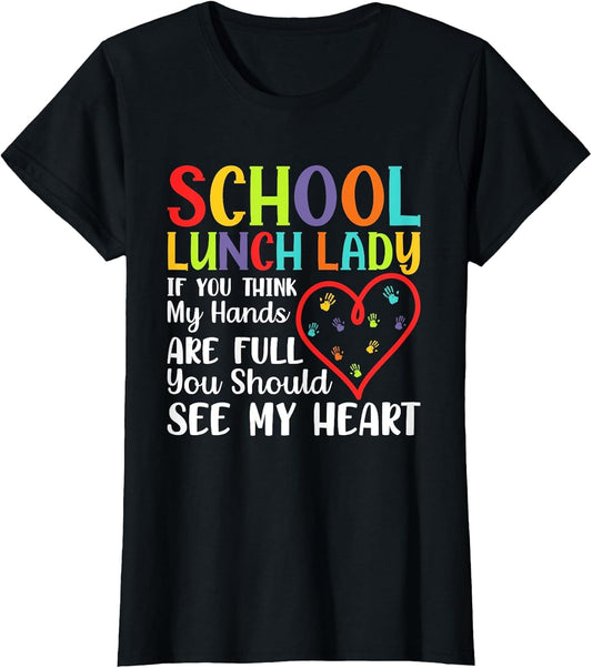 Lunch Lady Costume - You Think Hands Full See My Heart