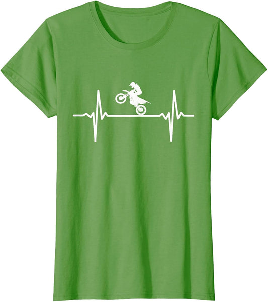 Motocross Heartbeat - Dirt Bike Pulse MX Biker EKG Rider