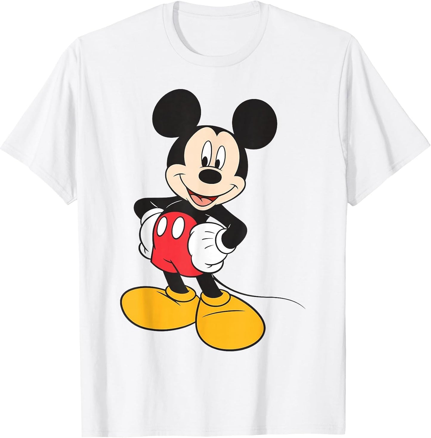 Disney Mickey and Friends Mickey Mouse Classic Pose , Men, White, XX-Large