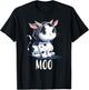 Cute Kawaii Anime Cat in Cow Costume Moo Funny Meow Cat Cow