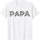 Checkered Race car Papa White Black Checkerboard Men Flag