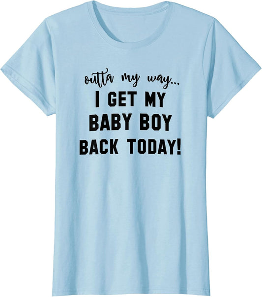 Outta My Way I get My Baby boy Back Today Deployment