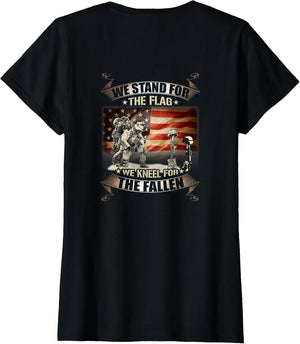 Stand for The Flag Kneel for The Fallen Patriotic Military