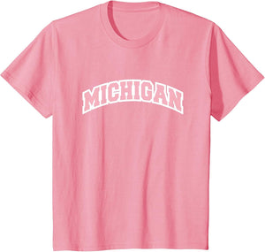 Michigan Varsity College Style Pink