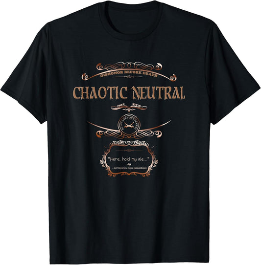 Chaotic Neutral Alignment Gamer Geek RPG