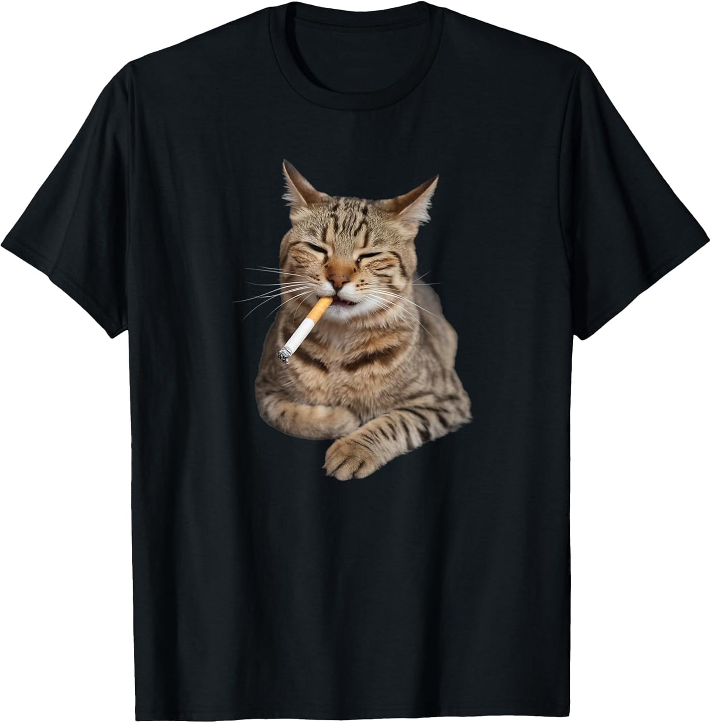 Funny Smoking Tabby Cat Meme Cigarette Kitty Lover Men Women