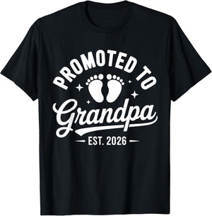 Promoted to Grandpa est. 2026 Grandparents Baby Announcement