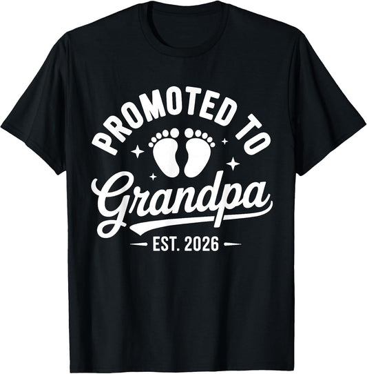 Promoted to Grandpa est. 2026 Grandparents Baby Announcement